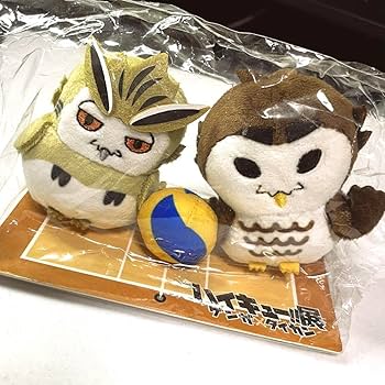 Amazon.co.jp: ハイキュー フクロウぬいぐるみセット 木兎 赤葦